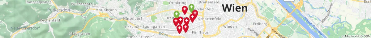 Kartenansicht für Apotheken-Notdienste in der Nähe von 1150 - Rudolfsheim-Fünfhaus (Wien)